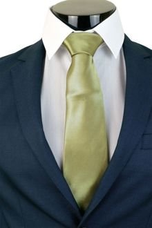 Olivová kravata jednobarevná  kravata TB0413
