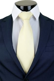 Světle žlutá kravata s kostkovaným vzorem BP0502