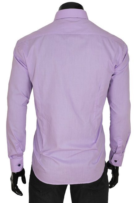 Koszula męska z długim rękawem ts256A fioletowa