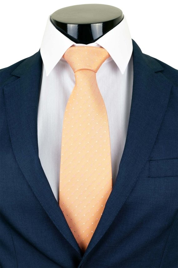 Oranžová kravata s puntíky BP0516
