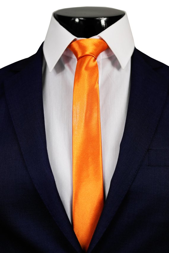 Oranžová pánská elegantní kravata BP322 