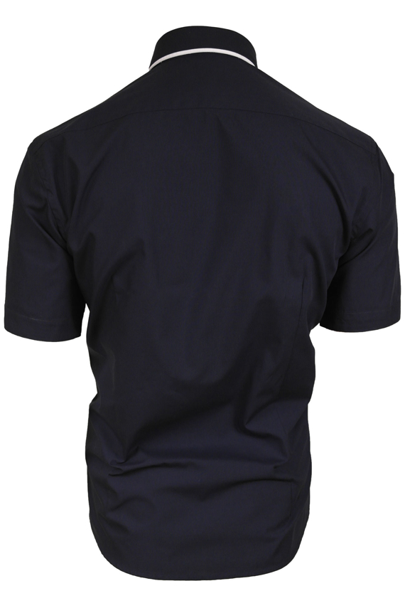 Tmavě modrá pánská košile s krátkým rukávem BP 90F