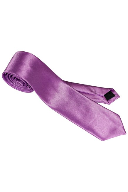 Wąski krawat męski - fioletowy